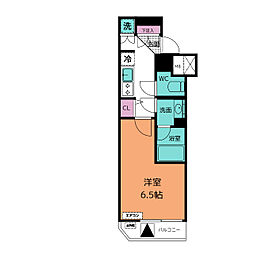 GENOVIA町田 2階1Kの間取り