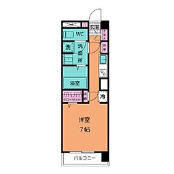 グラディート町田 ワンルームの間取図画像