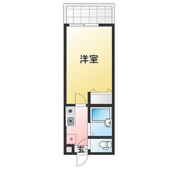 チェルシー 1Kの間取図画像