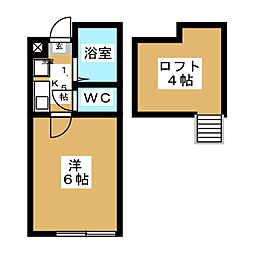 燦サンメゾン・S 1Kの間取図画像