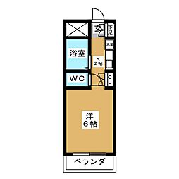 ファリーナ・クレオ ワンルームの間取図画像