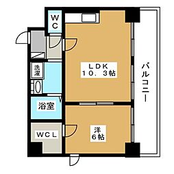 グレイスアベニュー 1LDKの間取図画像