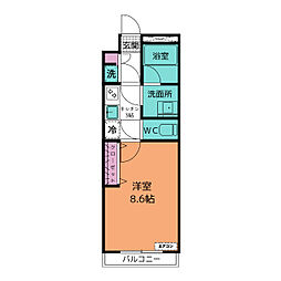 セントエルモ町田 1Kの間取図画像