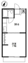 コーポ山脇 1DKの間取図画像