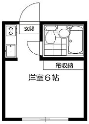 プラザドゥホンチョウ ワンルームの間取図画像