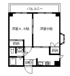 サン・ガーデンツチダ 2Kの間取図画像