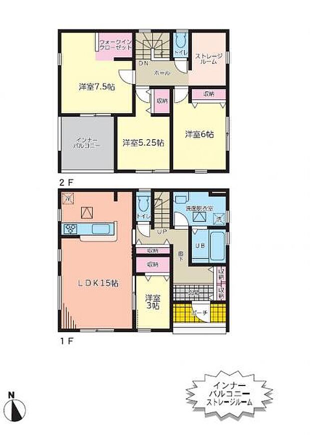 8号棟　全室洋室！全室収納+フロア収納+ストレージルーム付きで居住スペースを広く開放的使えます！