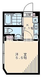 大泉学園East-Y2 1階1Kの間取り