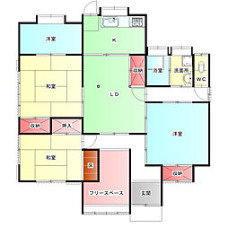 勘弥下貸家 4SLDKの間取り