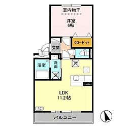 フォルマート 1LDKの間取図画像