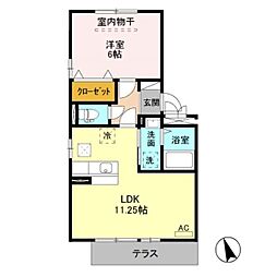 フォルマート 1LDKの間取図画像