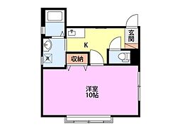 古正寺セブン 1Kの間取図画像