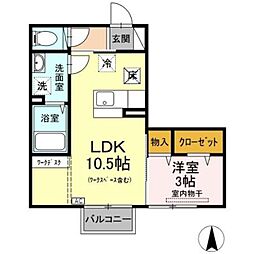 ノエル 1LDKの間取図画像