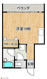 サニーヒル ワンルームの間取図画像