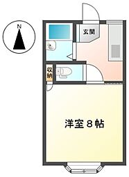 MTハイツ北山 1Kの間取図画像