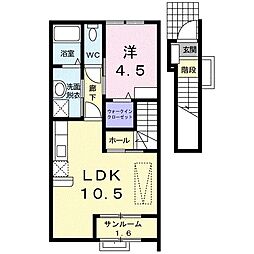 レノン 1LDKの間取図画像