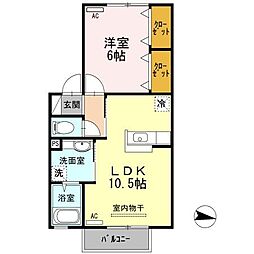 クロノス大山 1LDKの間取図画像