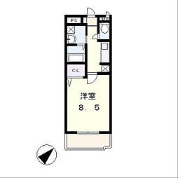 Promenade　Fuji 1階1Kの間取り