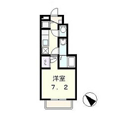 JR東海道・山陽本線 守山駅 徒歩19分の賃貸アパート 1階1Kの間取り