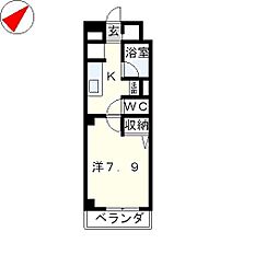 シャトーラフィネ 1Kの間取図画像