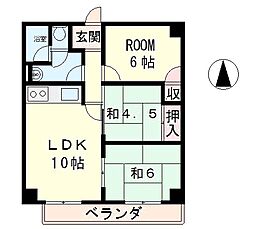 アパートメント178 3LDKの間取図画像