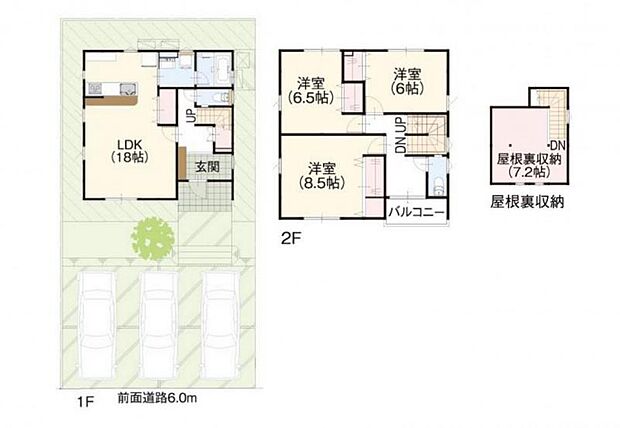 【間取図】3LDK＋屋根裏部屋