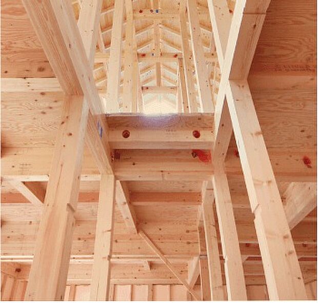 〜地震に強い家〜I.D.S工法は「木造軸組−パネル工法」外壁、1・2階床組、屋根を構造用合板で一体化させ、高い耐震性を実現させています。
