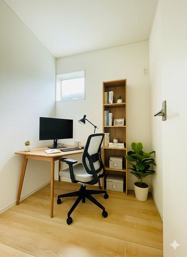 (同仕様)洋室のほかに扉付きで仕事や趣味などの作業に集中できるお部屋!