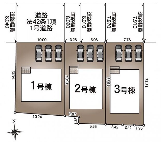 【区画図】全3棟