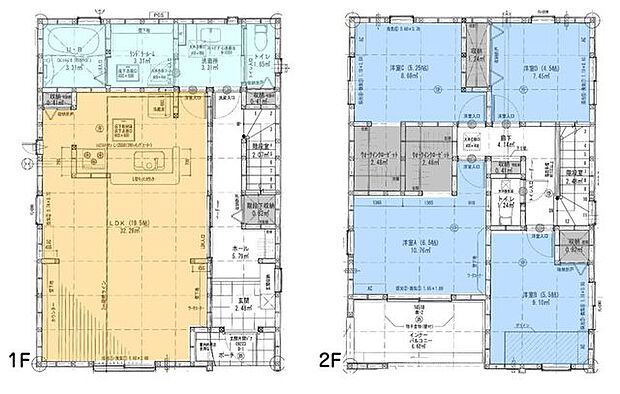 【間取図】4LDK+ウォークインクローゼット+ランドリールーム