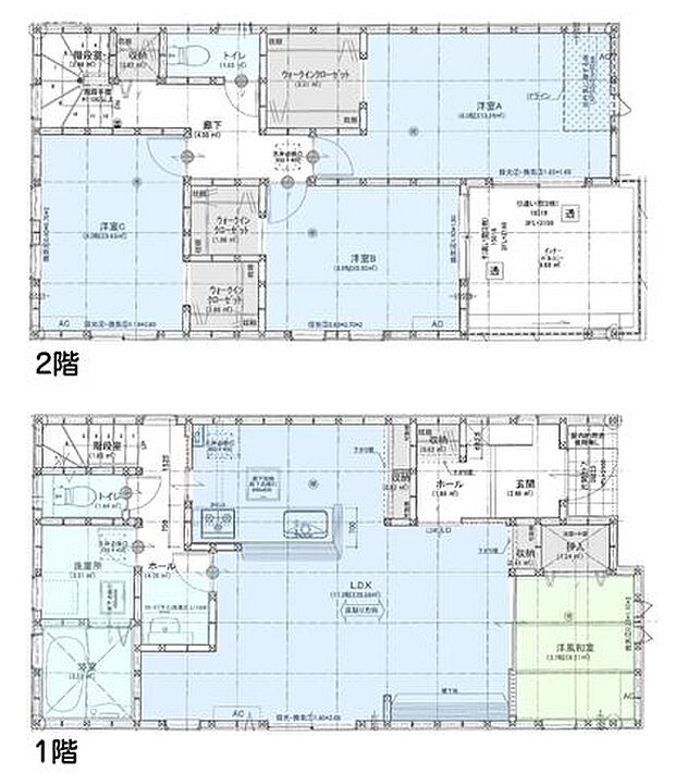 3号棟:4LDK+ランドリールーム+ウォークインクローゼット
