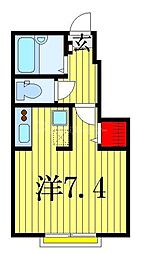ＡＺＥＳＴ−ＲＥＮＴ青砥 1階ワンルームの間取り