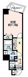 東武大師線 大師前駅 徒歩9分の賃貸マンション 6階1Kの間取り