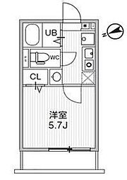 北総鉄道 新柴又駅 徒歩5分の賃貸アパート 1階1Kの間取り