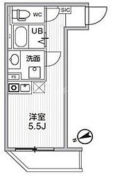 北総鉄道 新柴又駅 徒歩5分の賃貸アパート 1階ワンルームの間取り