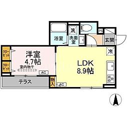 セレスティア東葛西V 1LDKの間取図画像