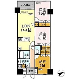 東京メトロ東西線 葛西駅 徒歩5分の賃貸マンション 3階2SLDKの間取り