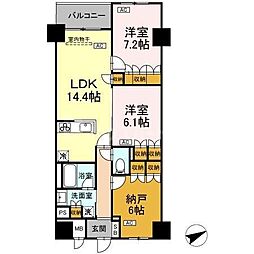 東京メトロ東西線 葛西駅 徒歩5分の賃貸マンション 3階2SLDKの間取り