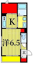 Grande SK 2階1Kの間取り