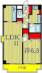 東京メトロ千代田線 綾瀬駅 徒歩11分の賃貸マンション 1階1LDKの間取り