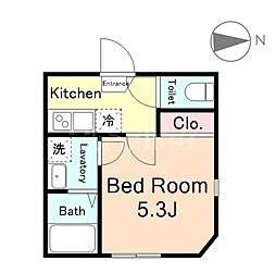 京成押上線 青砥駅 徒歩9分の賃貸アパート 2階1Kの間取り