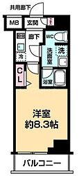 京成金町線 京成金町駅 徒歩9分の賃貸マンション 14階1Kの間取り