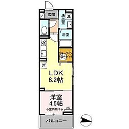 JR総武線 小岩駅 徒歩10分の賃貸アパート 2階1LDKの間取り