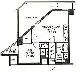 東武伊勢崎線 曳舟駅 徒歩8分の賃貸マンション 3階1SLDKの間取り
