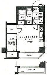 東武伊勢崎線 曳舟駅 徒歩8分の賃貸マンション 2階1SLDKの間取り