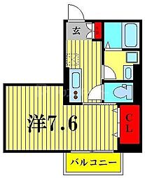 京成押上線 京成曳舟駅 徒歩2分の賃貸アパート 3階1Kの間取り