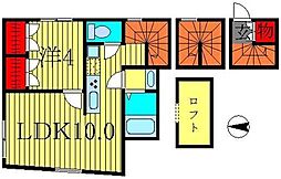 hacco house 3階1LDKの間取り