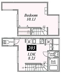Relation青砥 2階1LDKの間取り