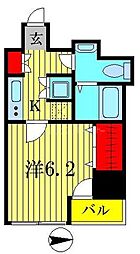 JR常磐線 金町駅 徒歩4分の賃貸マンション 4階1Kの間取り