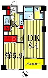 東京メトロ半蔵門線 押上駅 徒歩10分の賃貸マンション 3階1LDKの間取り
